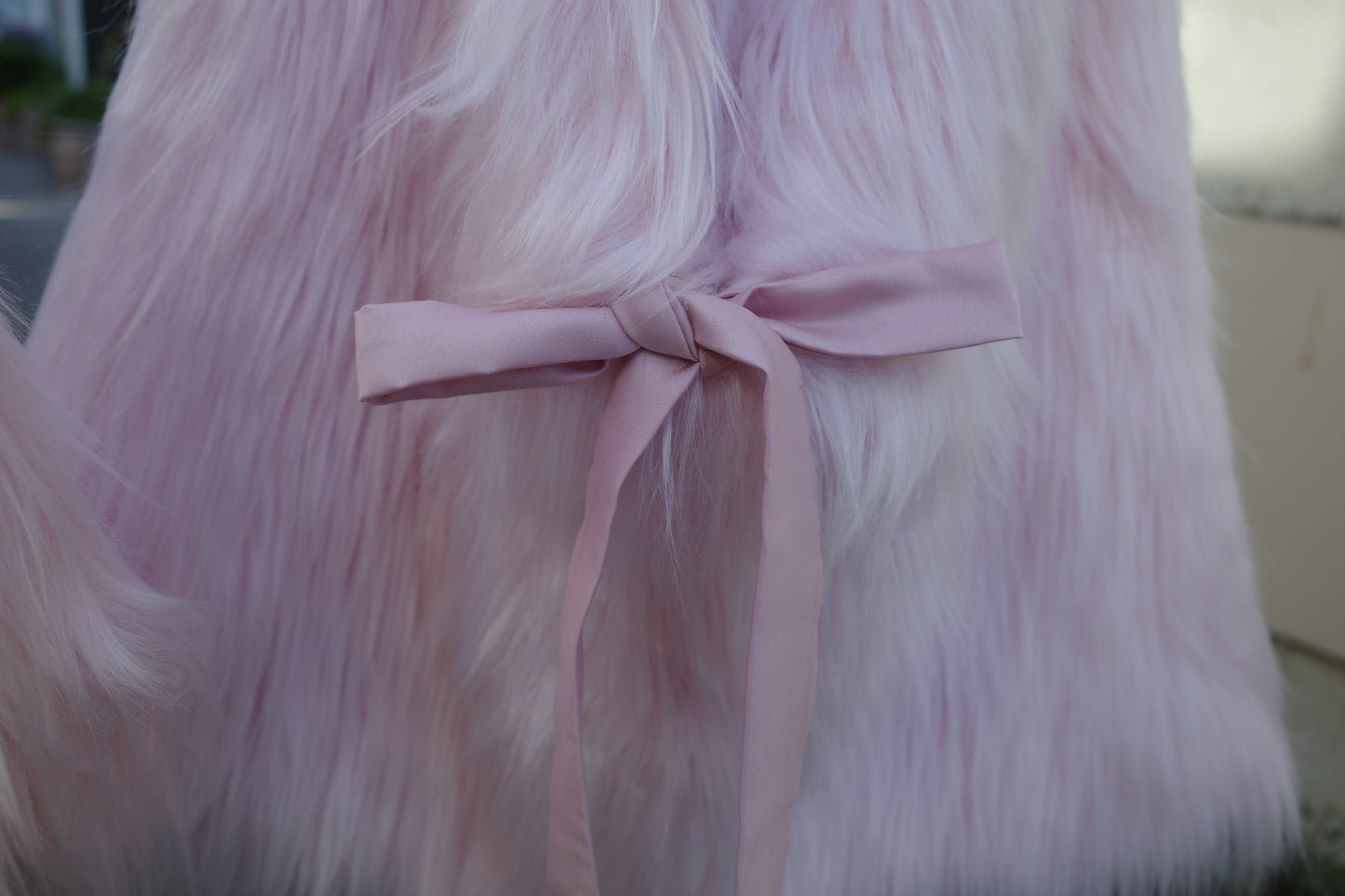 Carryall Fur Tote- Blush
